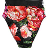 Dolce & Gabbana Black Floral Print High Waist Panty  Underwear