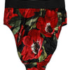 Dolce & Gabbana Black Floral Print High Waist Panty Underwear
