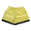 Dolce & Gabbana Yellow Satin Silk Mid Waist Underwear Shorts