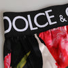 Dolce &amp; Gabbana Slip mit schwarzem Blumenmuster und hohem Bund