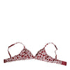 Dolce & Gabbana Red White Logo Mania Soft Cup Bra Underwear
