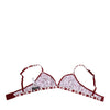 Dolce & Gabbana Red White Logo Mania Soft Cup Bra Underwear