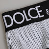 Dolce & Gabbana Black White Sequin High Waist Panty Underwear