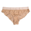 Dolce & Gabbana Beige Lace Nylon High Waist Panty Underwear