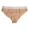 Dolce & Gabbana Beige Lace Nylon High Waist Panty Underwear