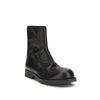 MM6 Black Leather Ankle Boots