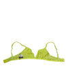 Dolce &amp; Gabbana Gelbgrüner Nylon-BH mit weichen Cups
