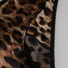 Dolce & Gabbana Brown Leopard Silk Mid Waist Panty Underwear