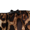 Dolce &amp; Gabbana Seiden-Slip mit braunem Leopardenmuster und mittelhohem Bund