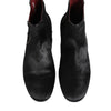 Dolce & Gabbana Black Leather Fur Men CHELSEA Boots Shoes