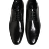 Dolce & Gabbana Black Calfskin Leather Derby Men Dress Shoes
