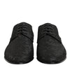 Dolce & Gabbana Black Brocade Lace Up Derby Men Dress Shoes