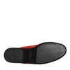 Dolce & Gabbana Red Suede DG King Men House Slippers Shoes