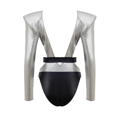 Dolce & Gabbana Gray Viscose One-Piece Swimsuit