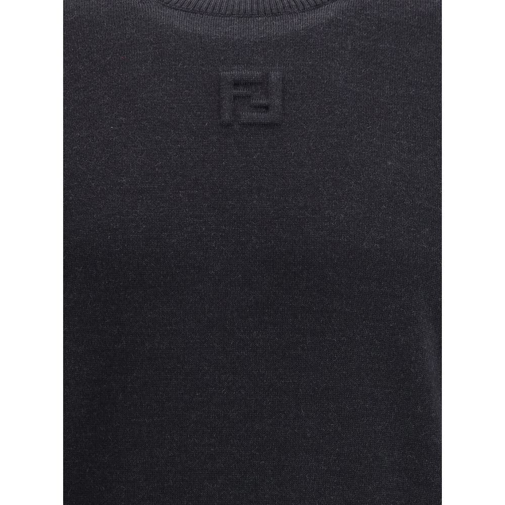Fendi Schwarzes Fleece-Sweatshirt