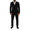 Dolce & Gabbana Black Wool Three-Piece Suit