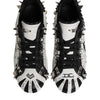 Dolce & Gabbana White Portofino Studded Men Sneakers Shoes