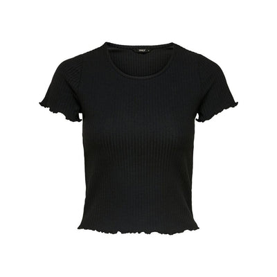 Nur schwarzes Polyester-T-Shirt