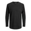 Jack Jones Black Cotton Long Sleeve T-Shirt