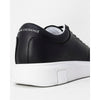 Armani Exchange Black Leather Low Top Sneakers