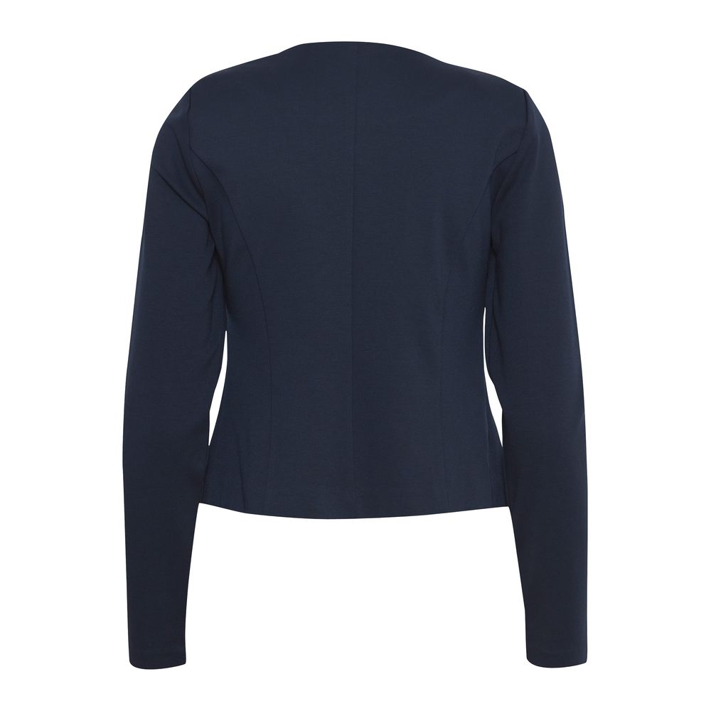 ICHI Blazer aus blauem Polyester