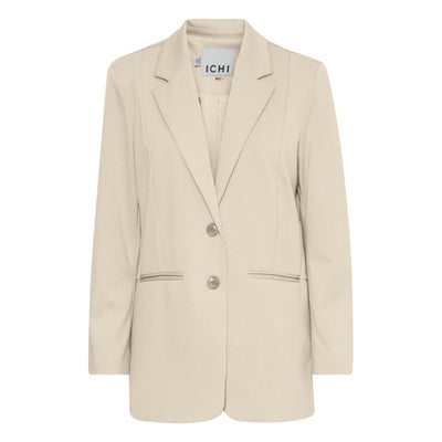 ICHI Beige Recycled Polyester Blazer