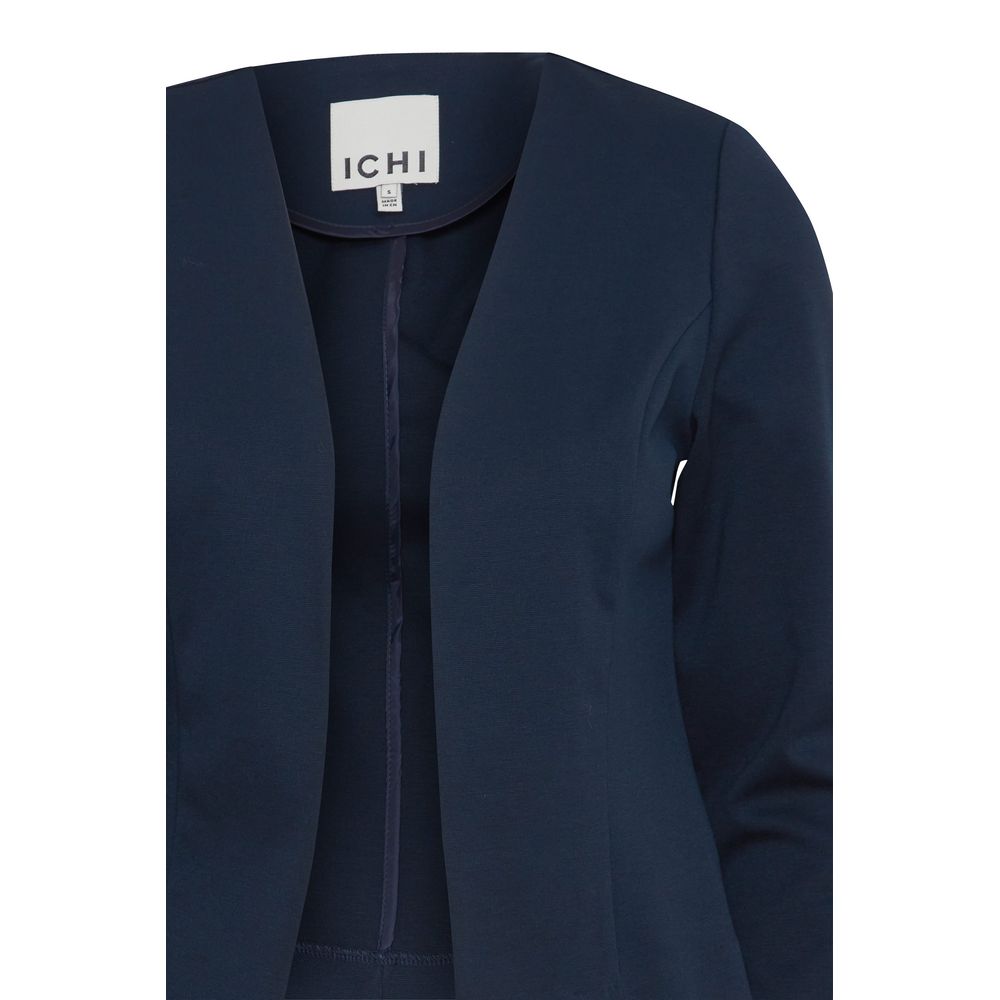 ICHI Blazer aus blauem Polyester