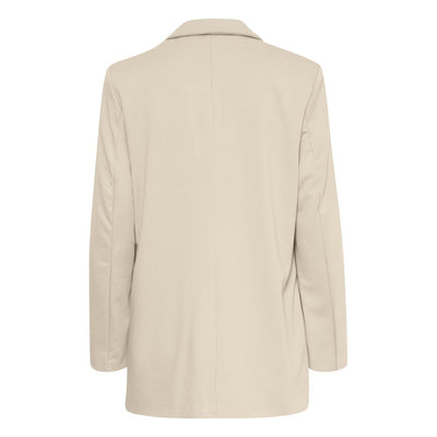 ICHI Beige Recycled Polyester Blazer