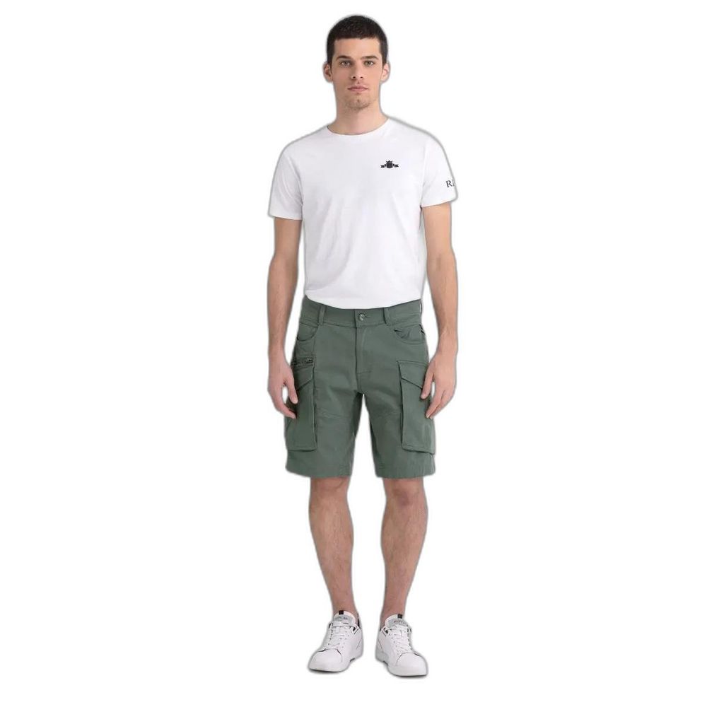 Grüne Bermuda-Shorts aus Baumwolle von Replay