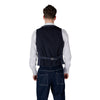 Gianni Lupo Blue Cotton Waistcoat