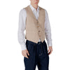 Gianni Lupo Beige Cotton Waistcoat