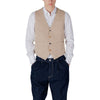 Gianni Lupo Beige Cotton Waistcoat
