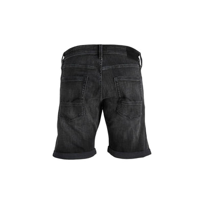 Jack Jones Black Cotton Bermuda Shorts