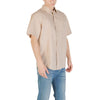 Calvin Klein Jeans Beige Linen Shortsleeve Shirt