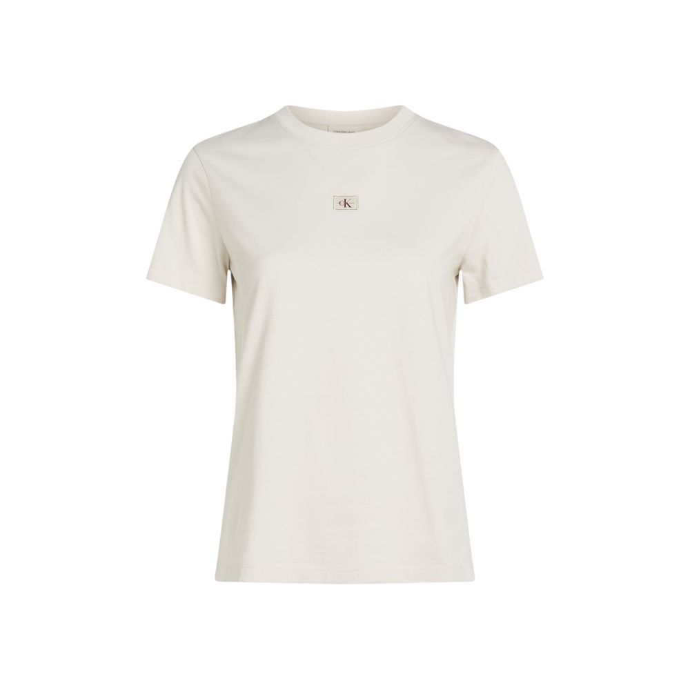 Calvin Klein Jeans Beige Recycled Cotton T-Shirt