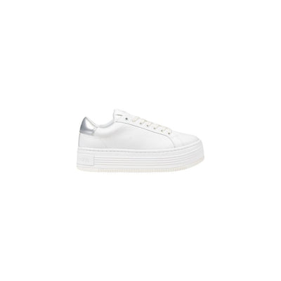 Calvin Klein Jeans Silver Leather Platform Sneakers
