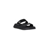 Calvin Klein Jeans Black Leather Flat Sandals