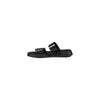 Calvin Klein Jeans Black Leather Flat Sandals