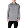 Guess Gray Cotton Pattern Shirt