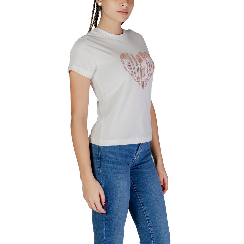 Guess Active Cream Cotton T-Shirt