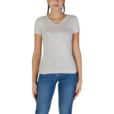 Guess Cream Cotton T-Shirt