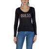 Guess Black Cotton Long Sleeve T-Shirt