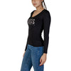 Guess Black Cotton Long Sleeve T-Shirt