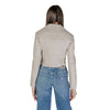 Guess Beige Polyethylene Biker Jacket