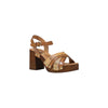 Alviero Martini Prima Classe Beige Leather Platform Sandals