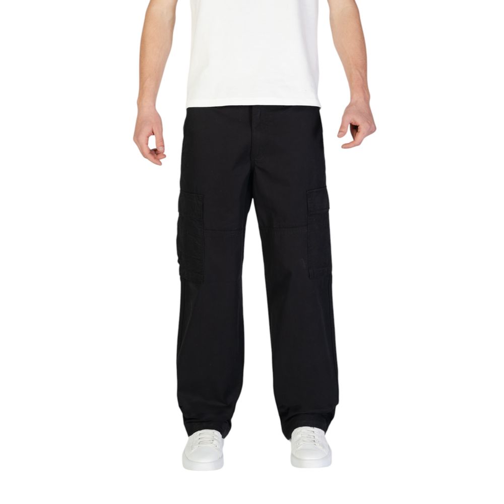 Jack Jones Schwarze Baumwoll-Cargohose
