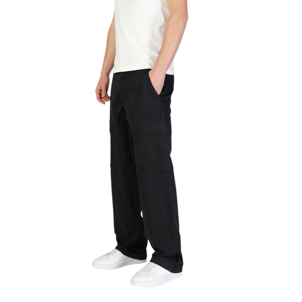 Jack Jones Schwarze Baumwoll-Cargohose