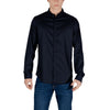 Armani Exchange Blue Lyocell Dress Shirt