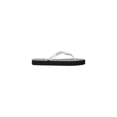 Armani Exchange Black And White Rubber Flip-Flop Sandals