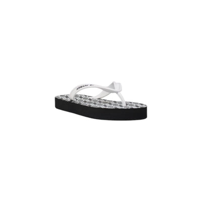 Armani Exchange Black And White Rubber Flip-Flop Sandals